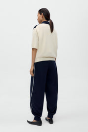 Organic Cotton Sporty Pants - Navy