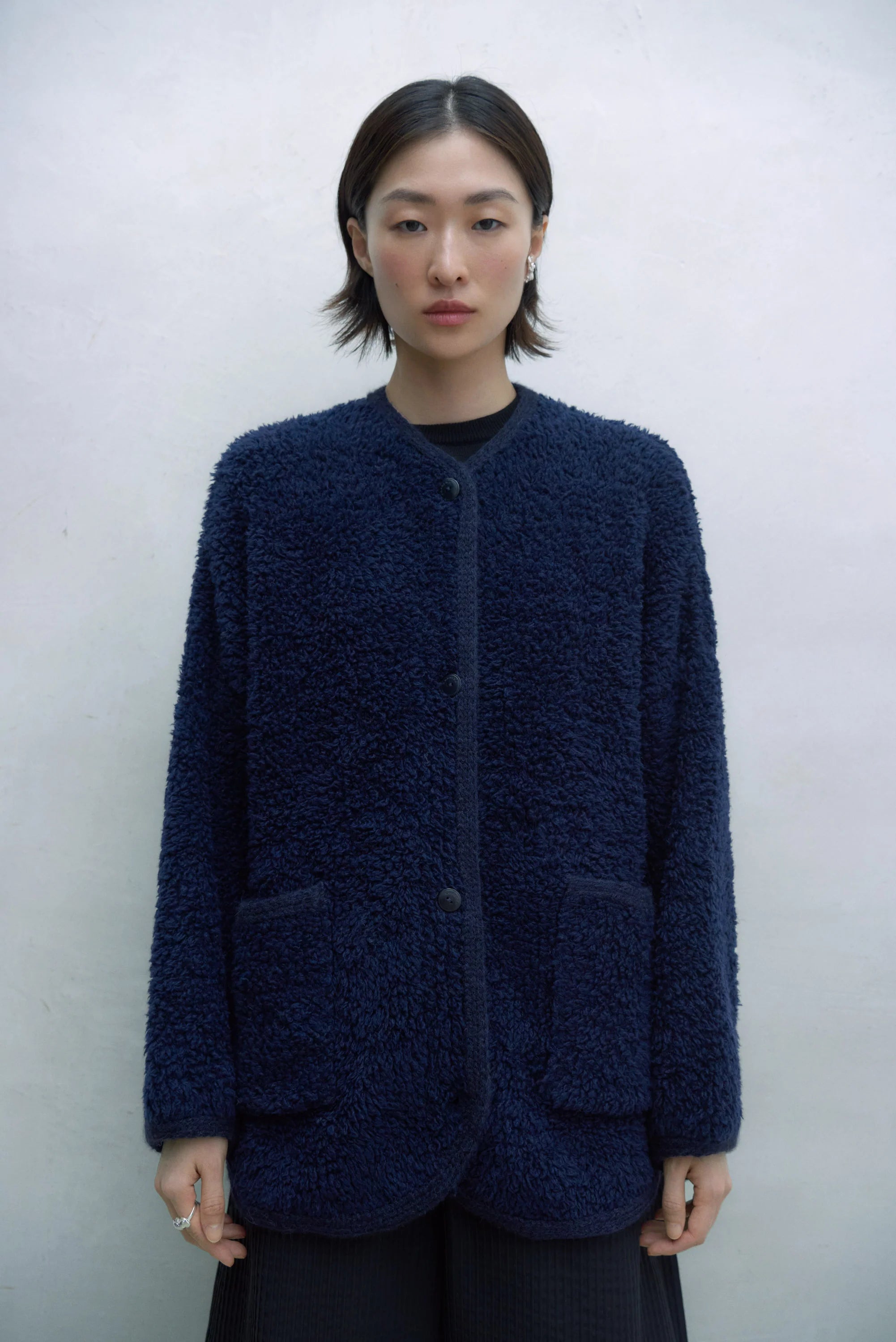 Navy sales teddy jacket