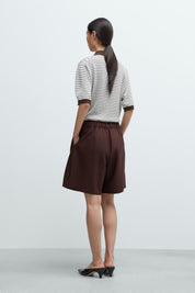 Merino Wool Striped Polo