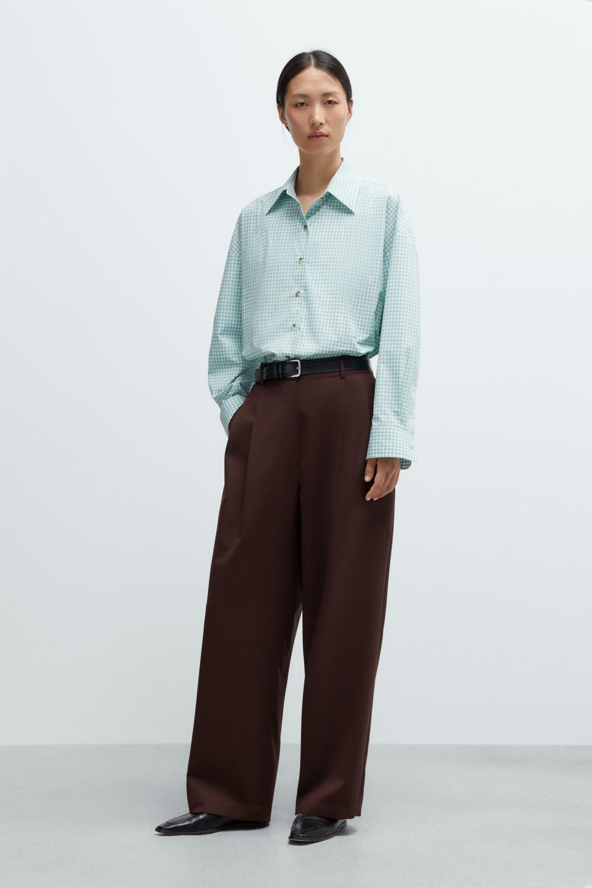 Oversized Shirt - Vichy Green