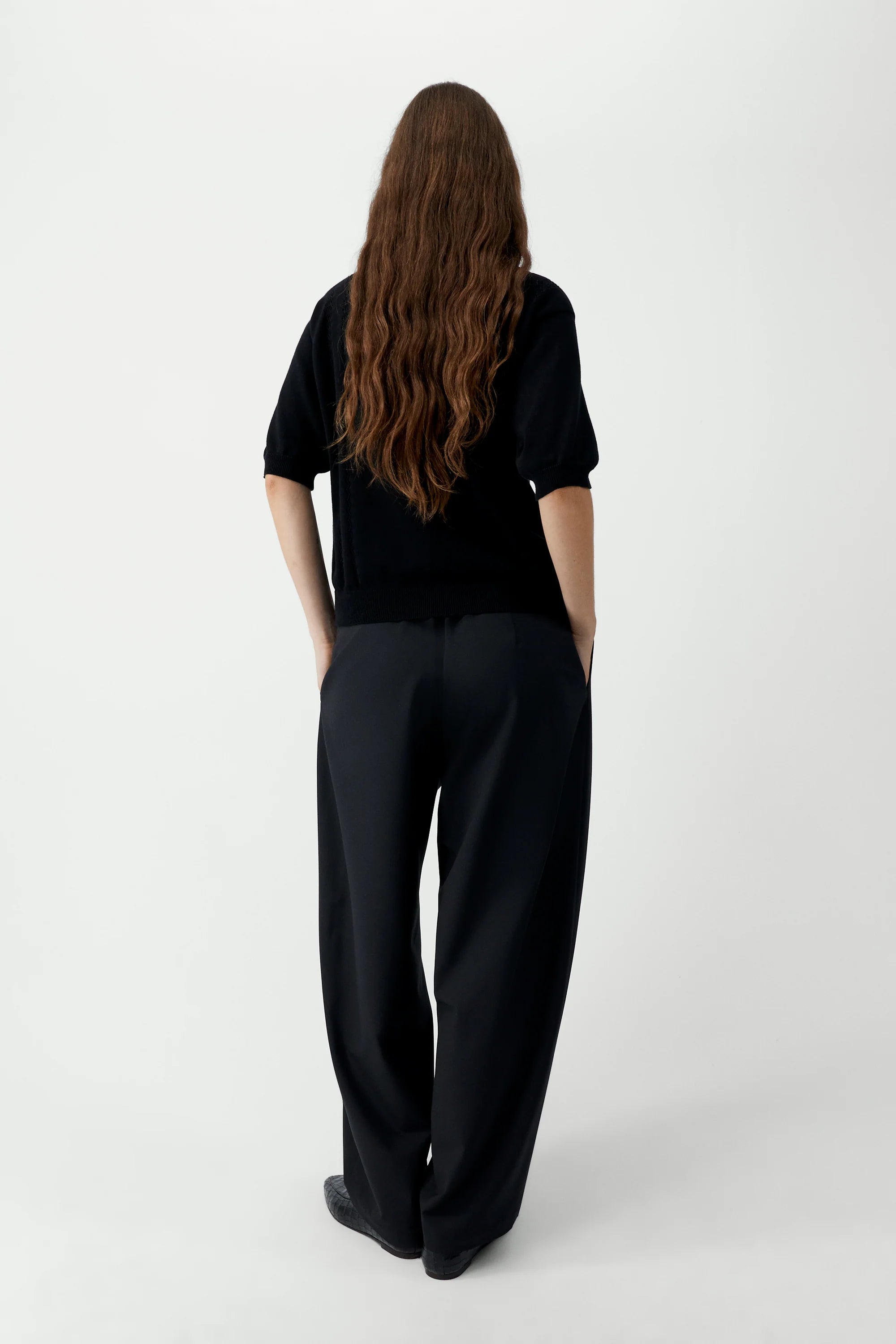 Organic Cotton Colorblock Polo - Black