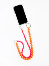 Doppelhandykette Long Phone Necklace - Neon Pink/Neon Orange