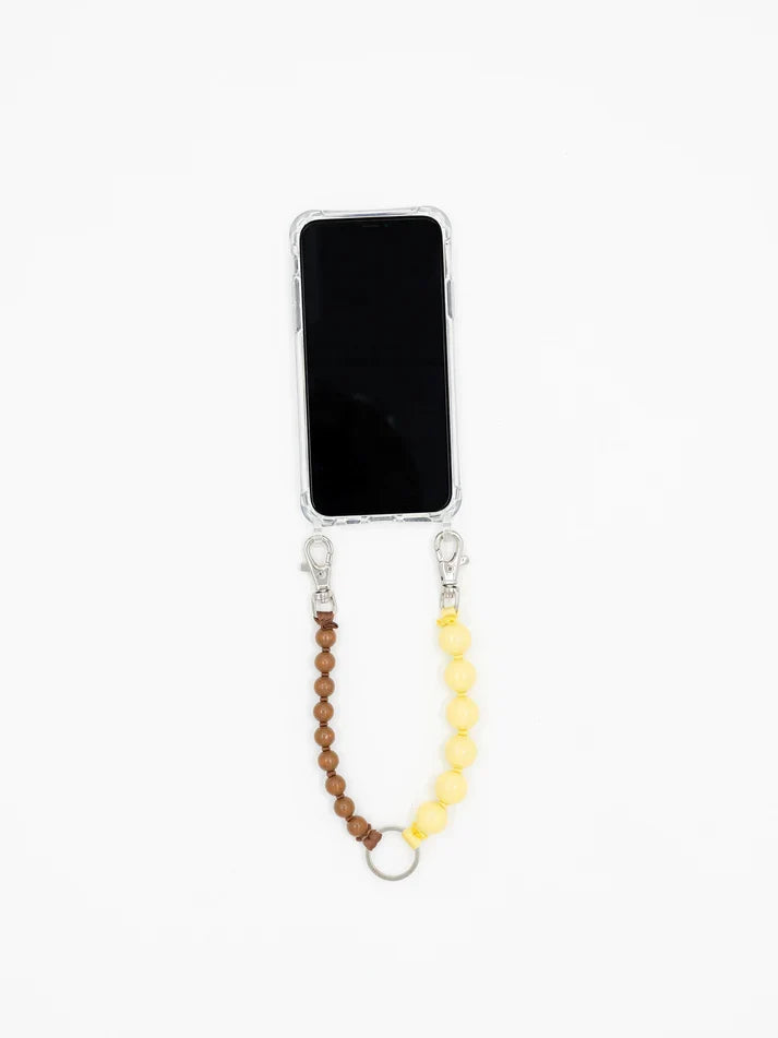 Ina Seifart Doppelhandykette short phone chain in Butter/Mocha