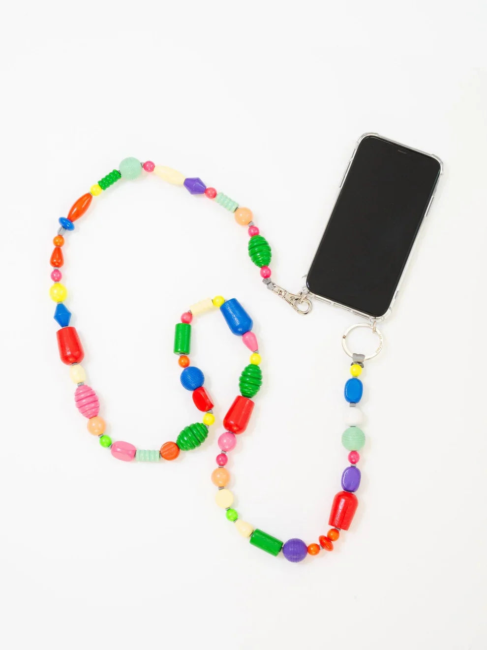 Ina Seifart Perlenmix long phone necklace in Multimix