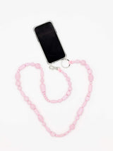 Perlenmix Long Phone Necklace - Pastel Rose
