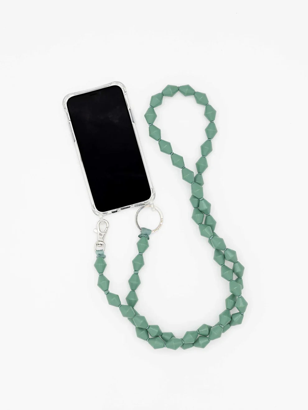 Ina Seifart ZickZack phone necklace in Salvia
