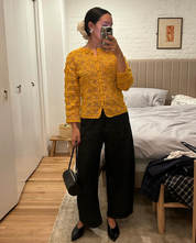 Dita Crochet Cardigan - Marigold