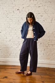 Shiloh Cotton Cardigan - Navy