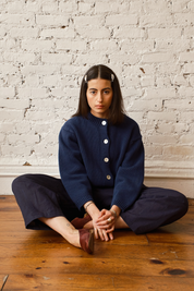 Shiloh Cotton Cardigan - Navy