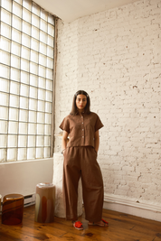 Corso Buttondown Cotton/Linen - Cocoa