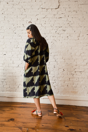 Ballad Dress - Houndstooth Green