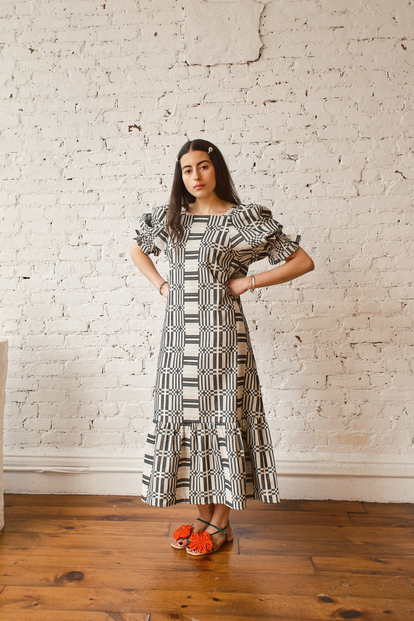 Nikki Chasin x The House That Lars Built Zoom Dress in Licorice Astrid Weave