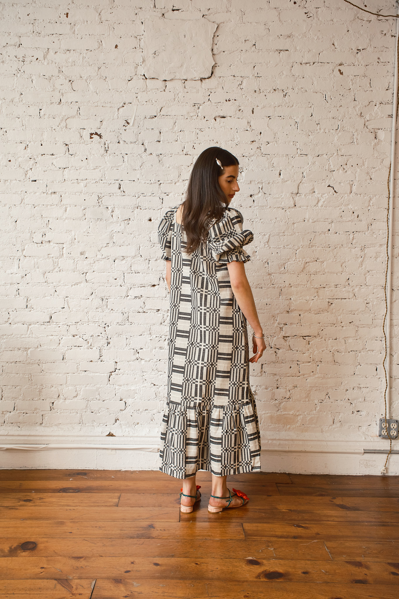 Nikki Chasin x The House That Lars Built Zoom Dress in Licorice Astrid Weave
