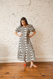 Nikki Chasin x The House That Lars Built Zoom Dress in Licorice Astrid Weave