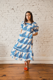 Zoom Dress - Houndstooth Marine