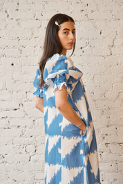 Zoom Dress - Houndstooth Marine