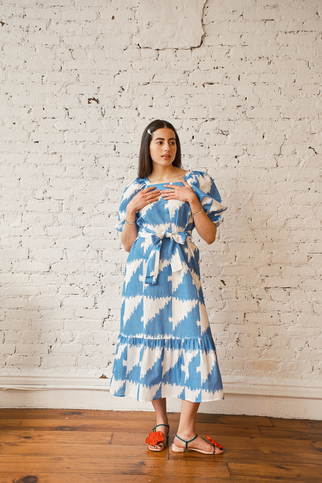 Zoom Dress - Houndstooth Marine