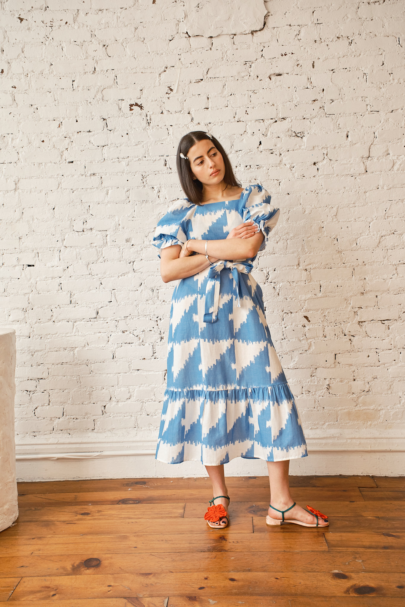 Zoom Dress - Houndstooth Marine