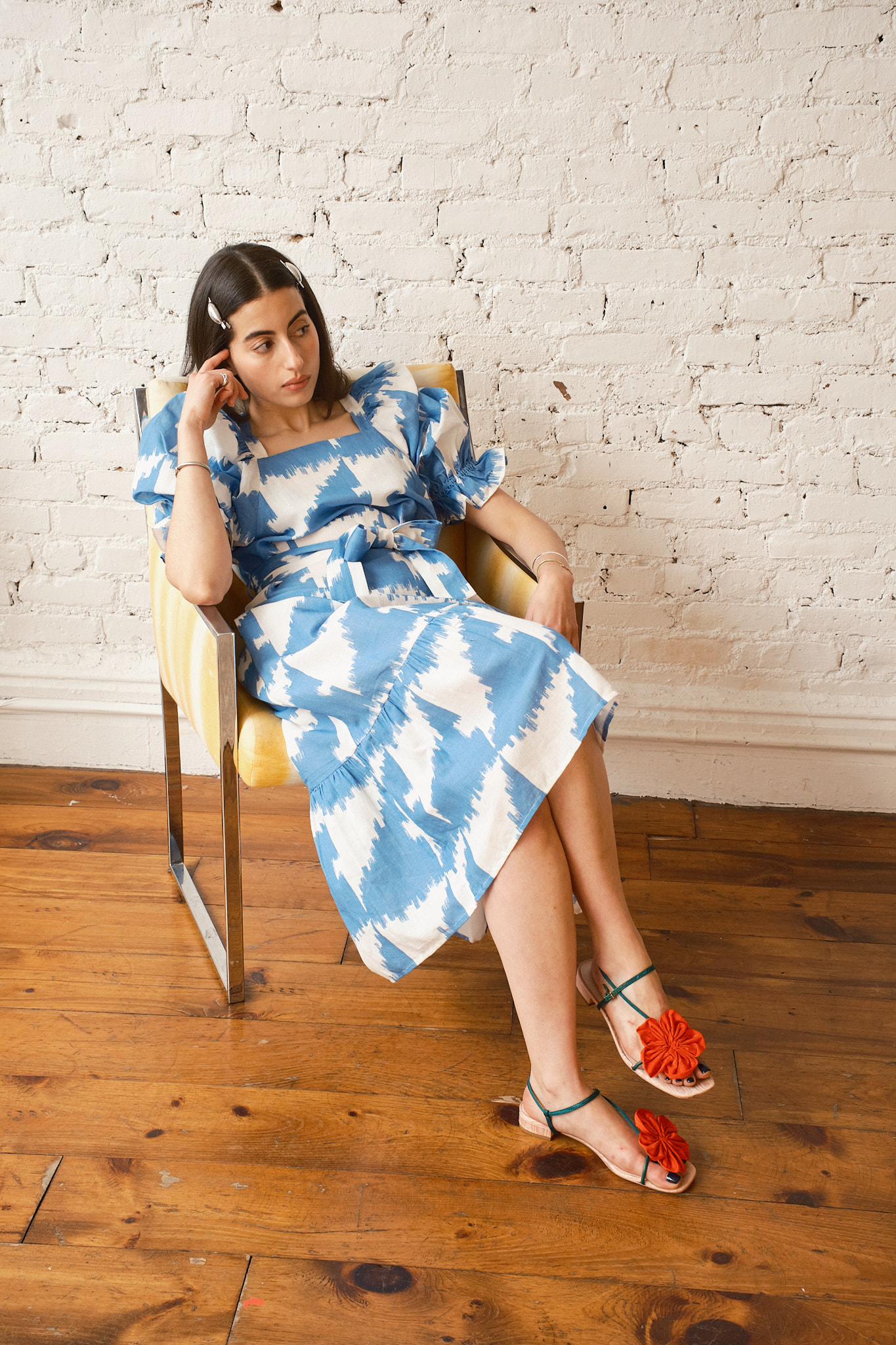 Zoom Dress - Houndstooth Marine