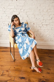Zoom Dress - Houndstooth Marine