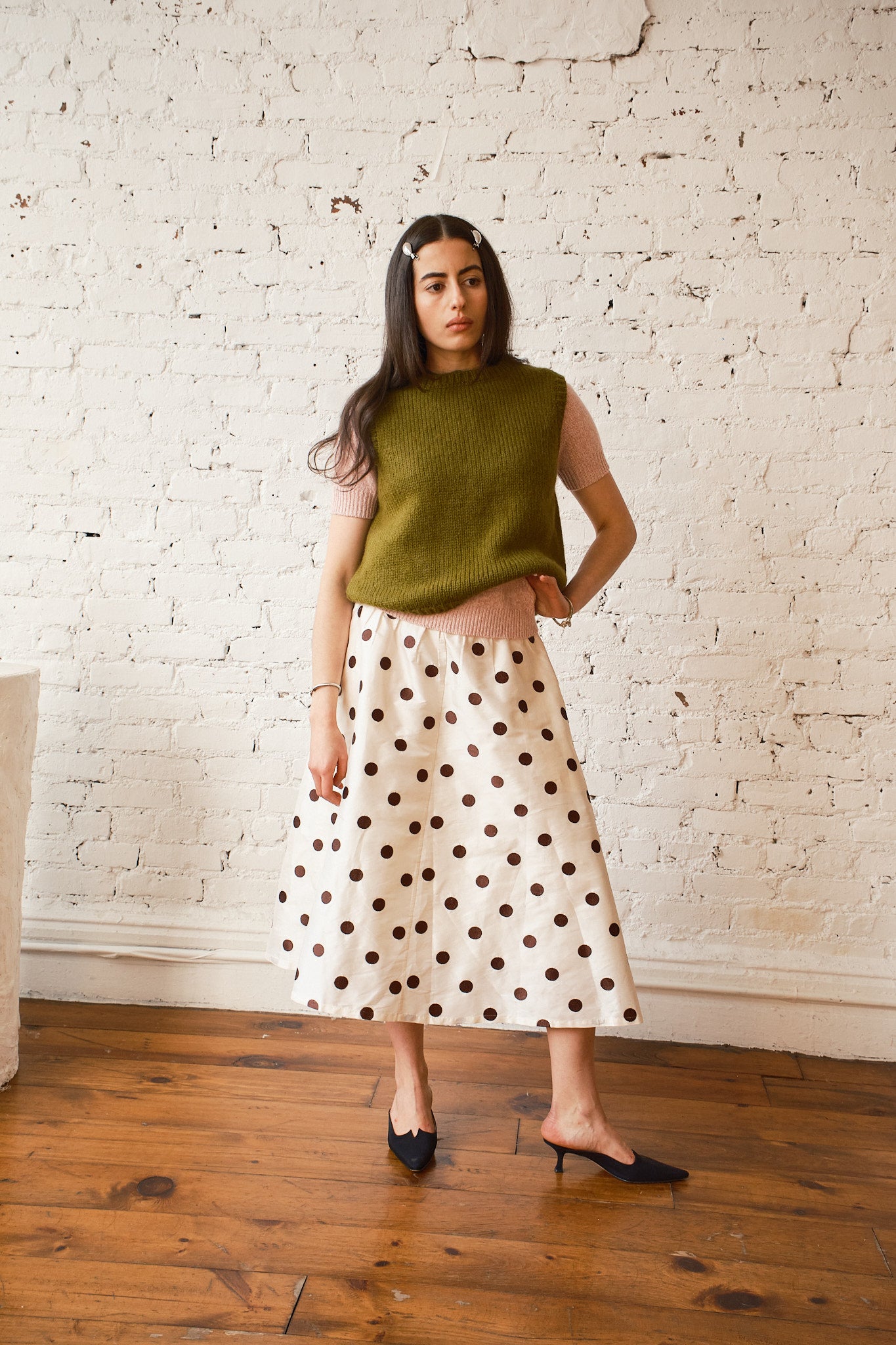 Sabine Alpaca Sweater Vest - Chartreuse