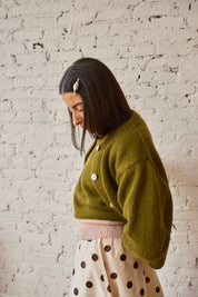 Sheba Cardigan Sweater - Chartreuse