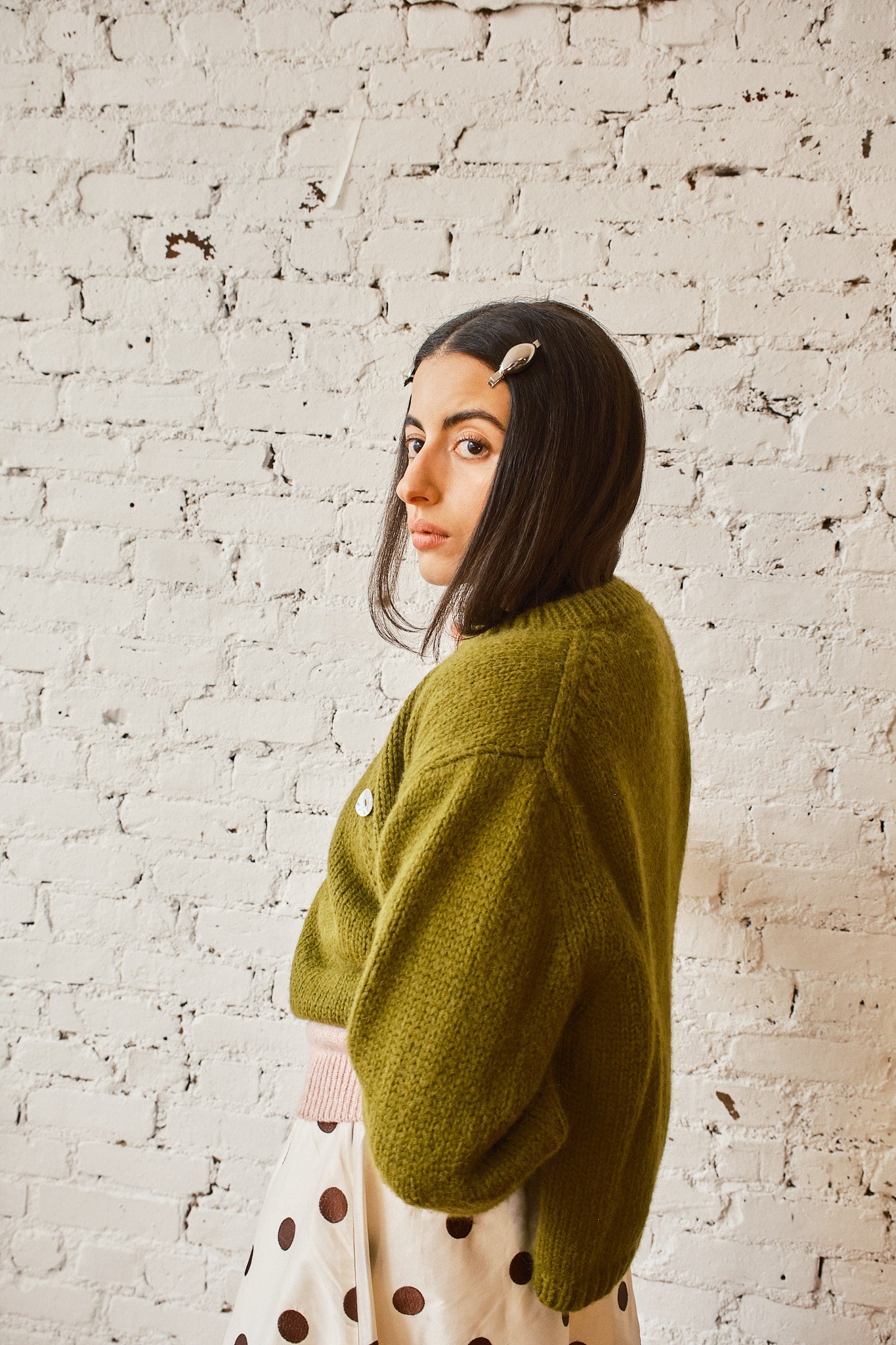 Sheba Cardigan Sweater - Chartreuse