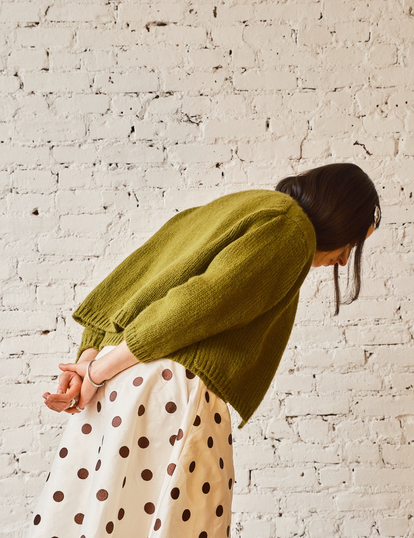 Sheba Cardigan Sweater - Chartreuse, view 5