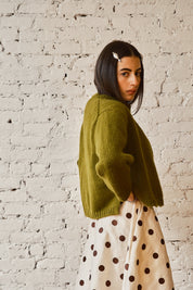 Sheba Cardigan Sweater - Chartreuse