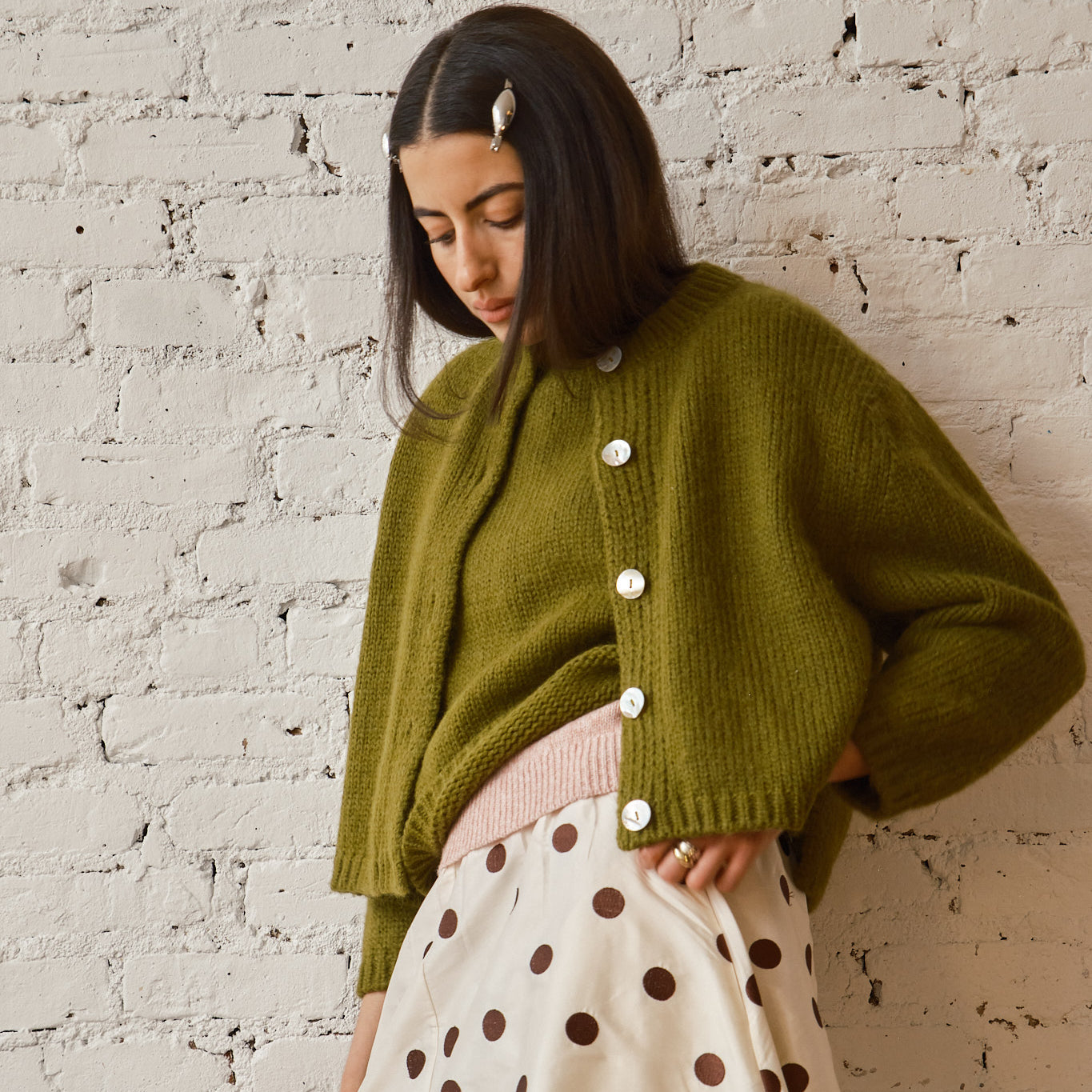 Sheba Cardigan Sweater - Chartreuse