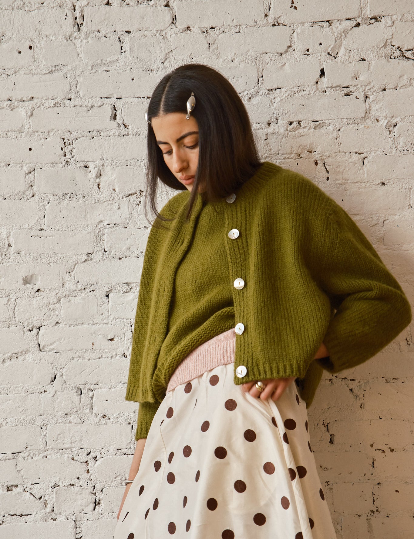 Sheba Cardigan Sweater - Chartreuse