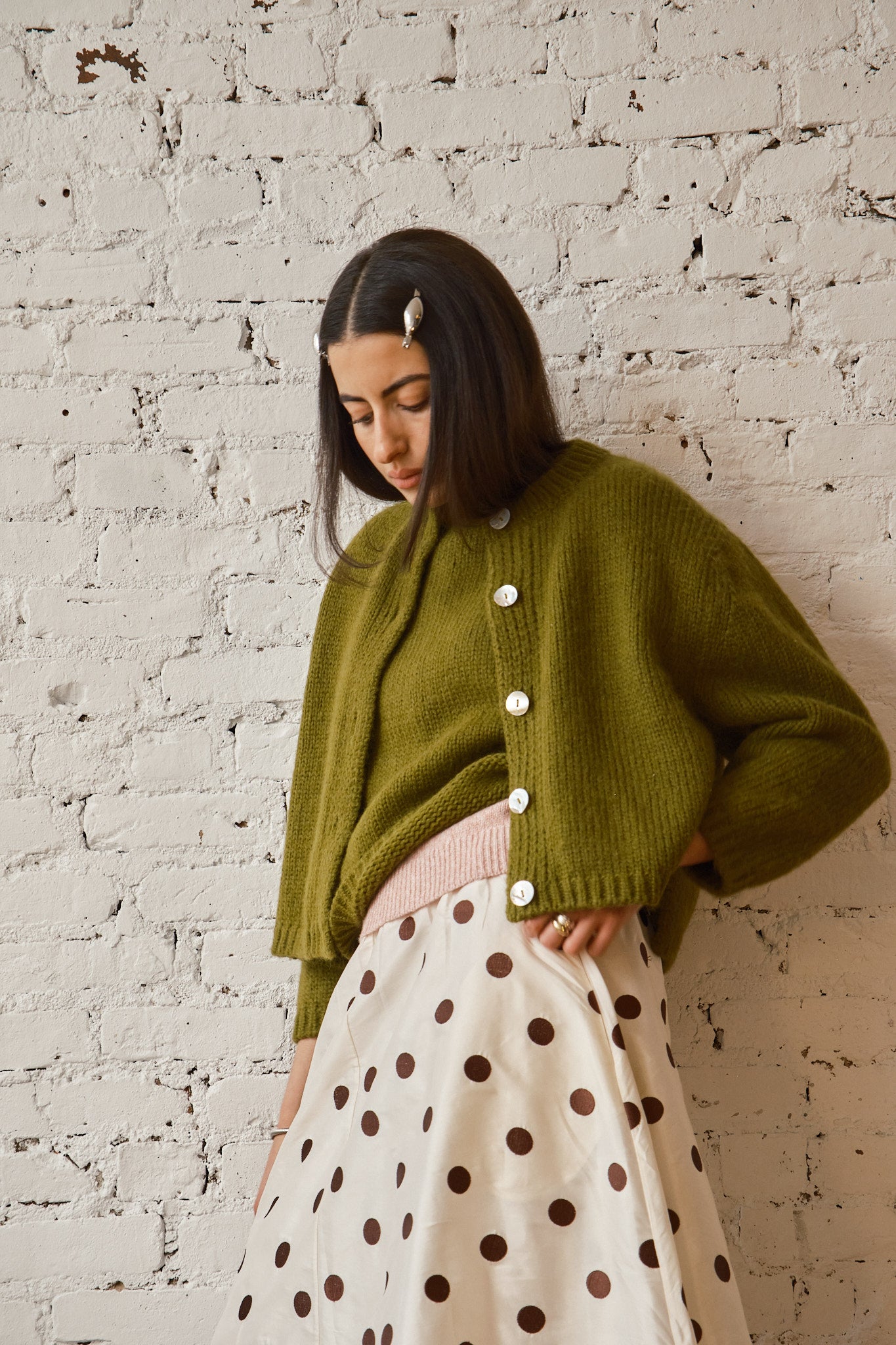 Sheba Cardigan Sweater - Chartreuse