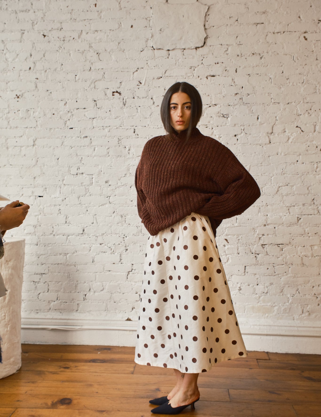 Sy Tweed Pullover - Chocolate, view 2