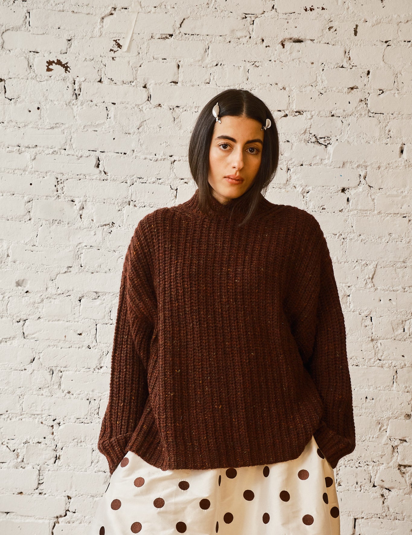 Sy Tweed Pullover - Chocolate