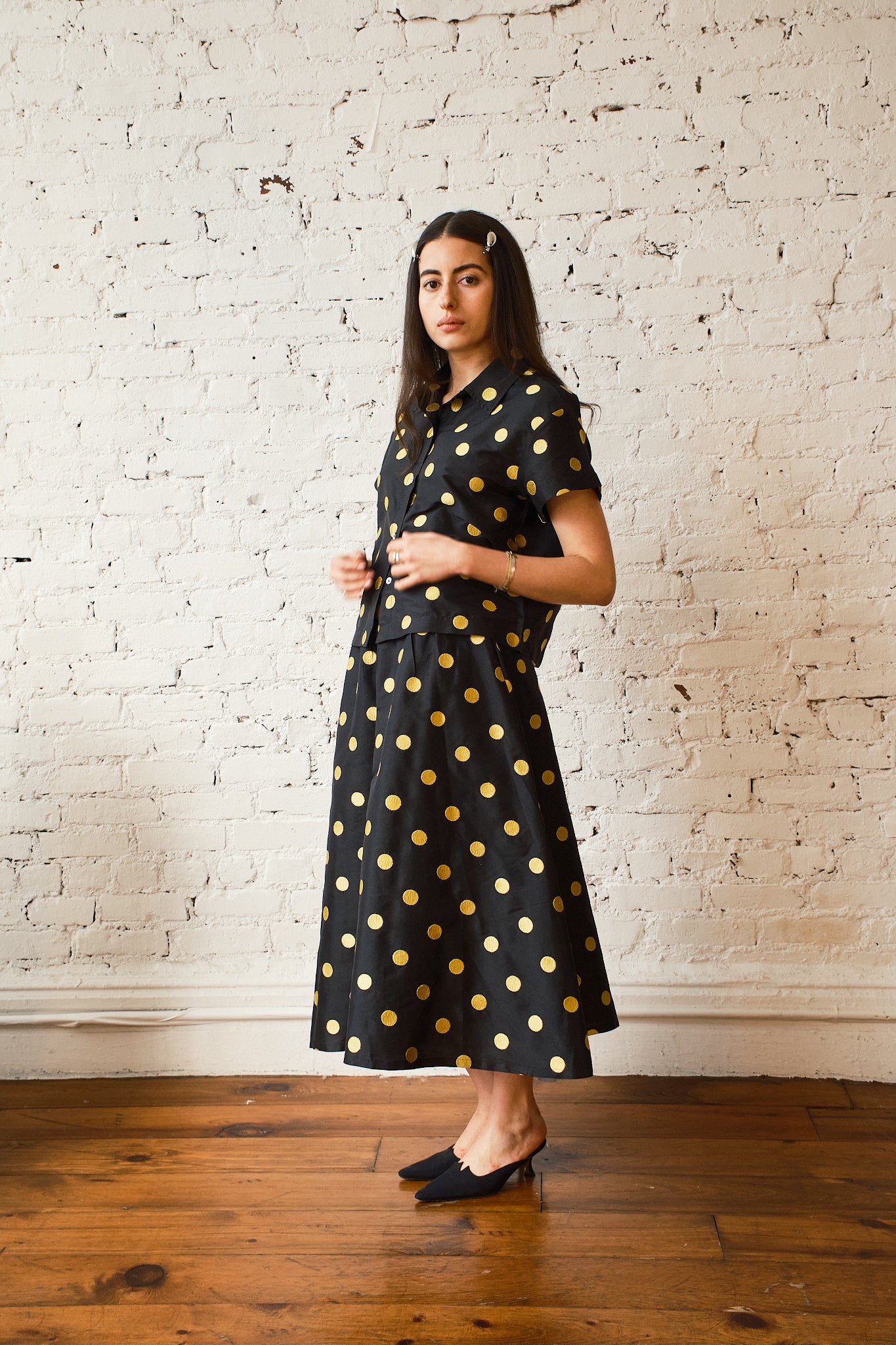 Corso Buttondown - Bumblebee Dot