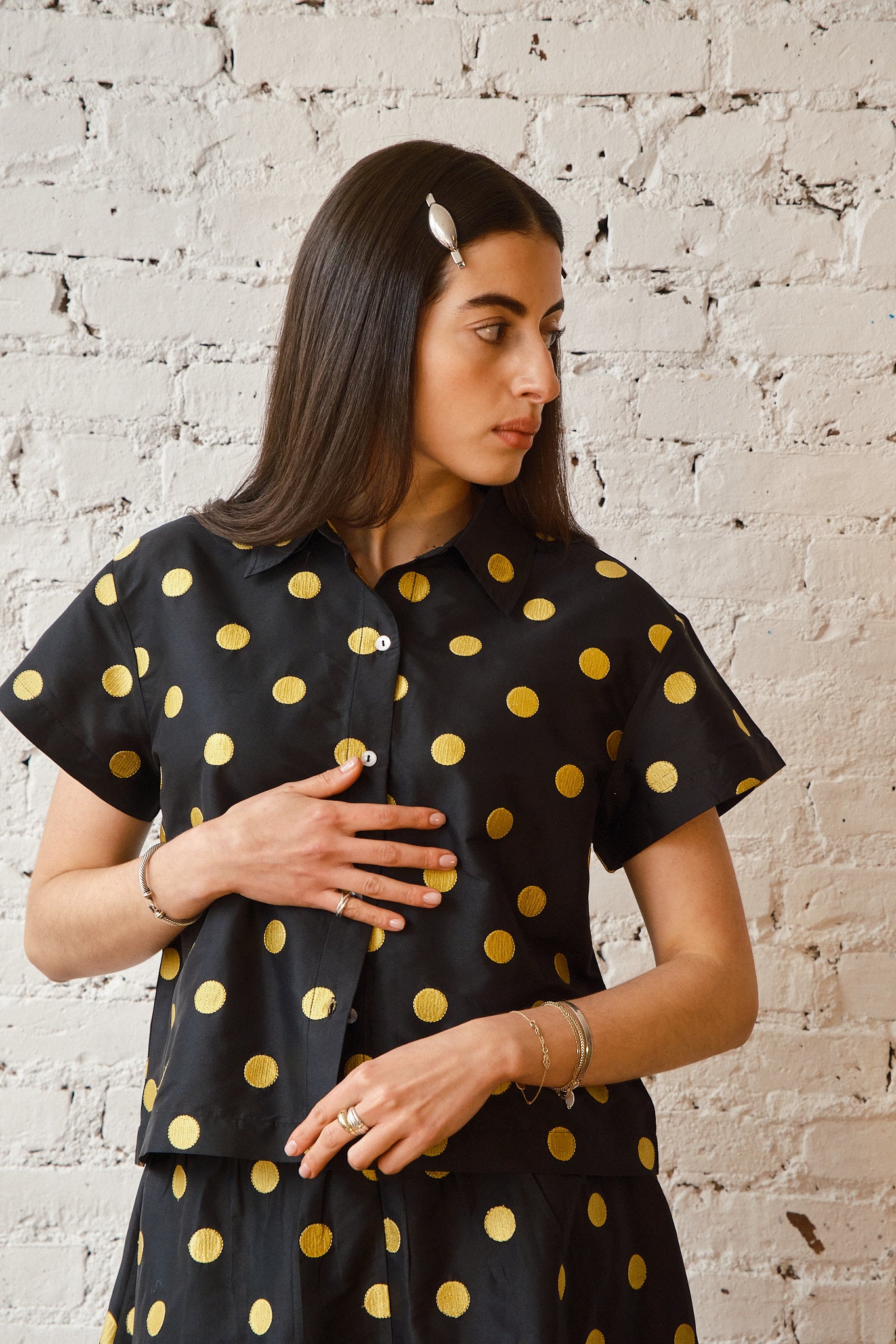 Corso Buttondown - Bumblebee Dot