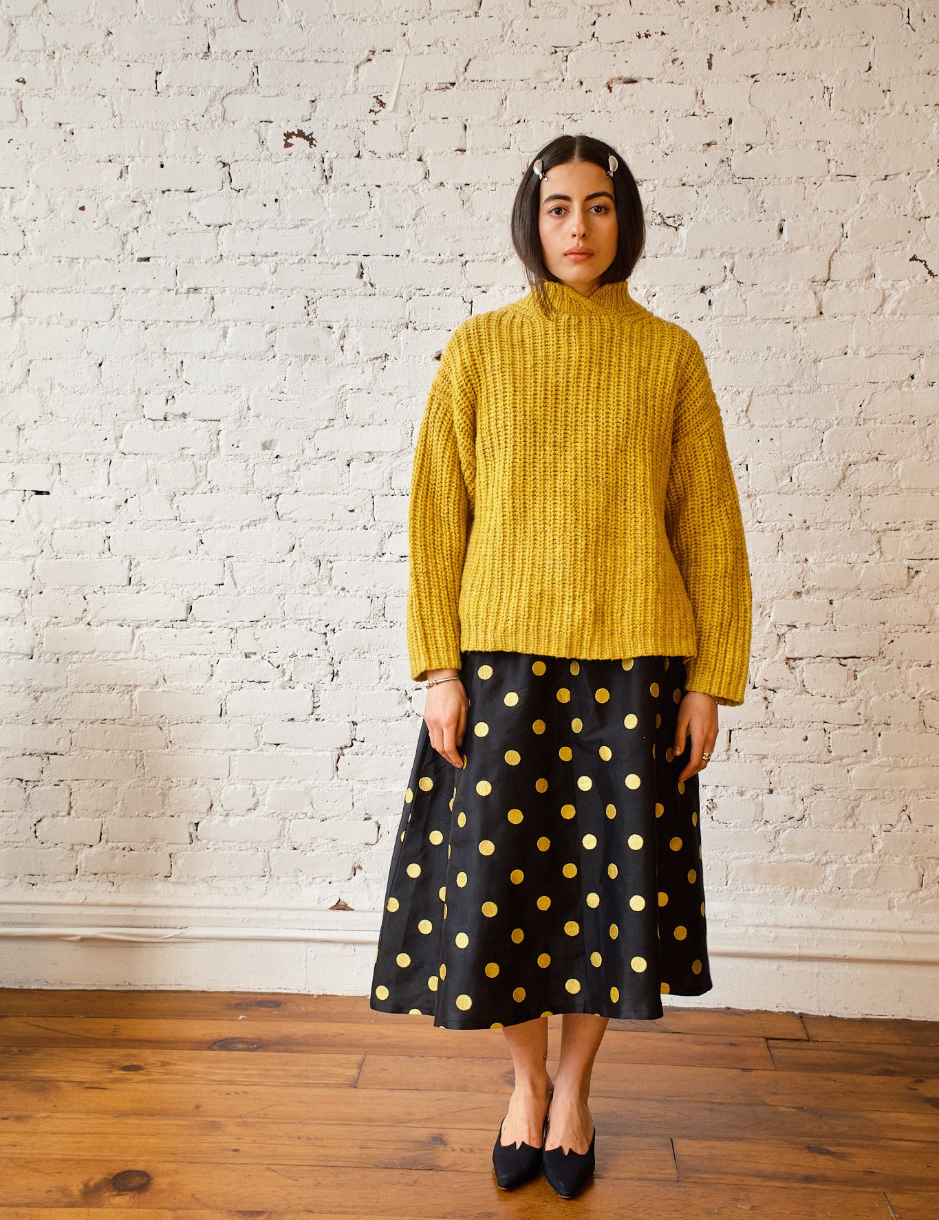 Sy Tweed Pullover - Saffron, view 2