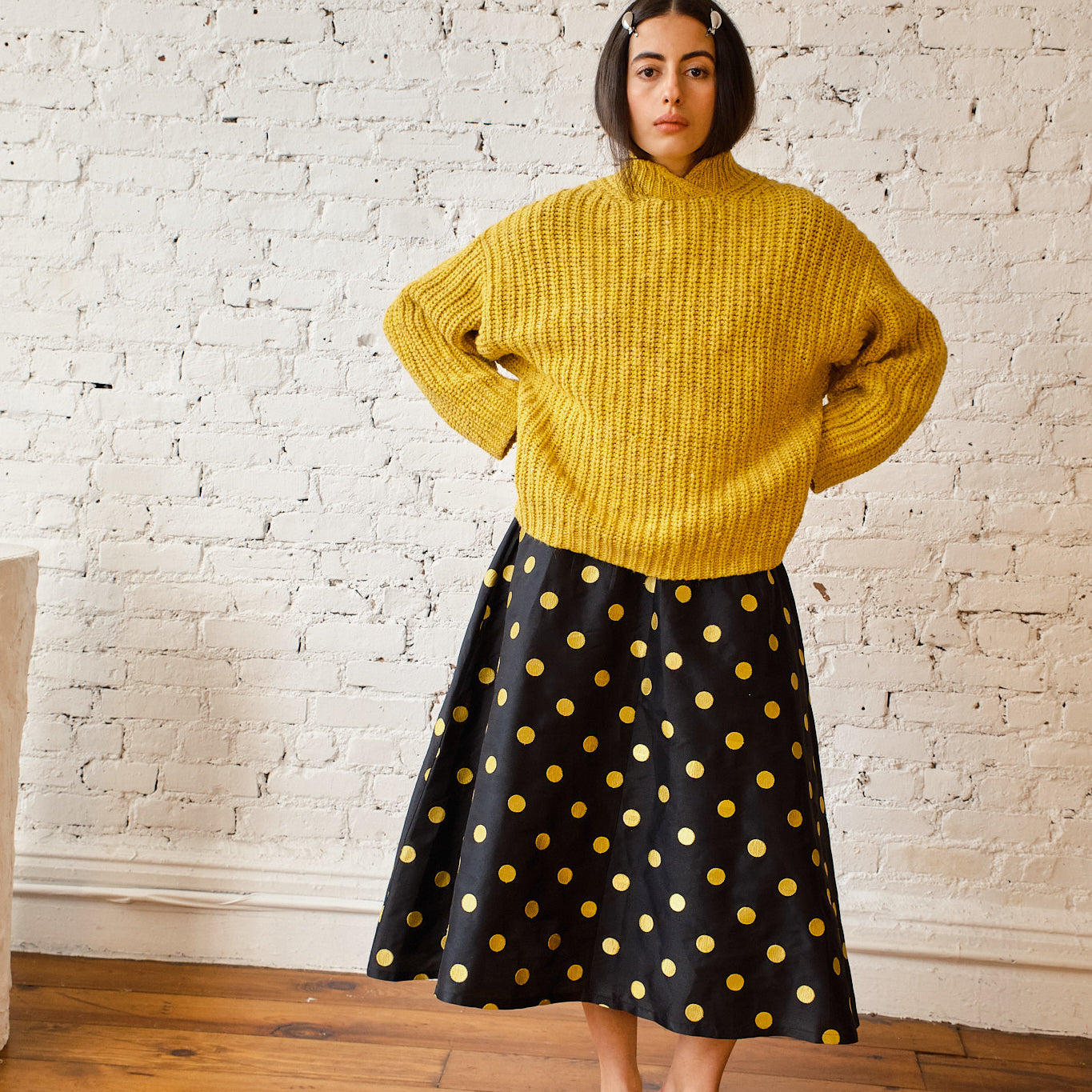 Sy Tweed Pullover - Saffron
