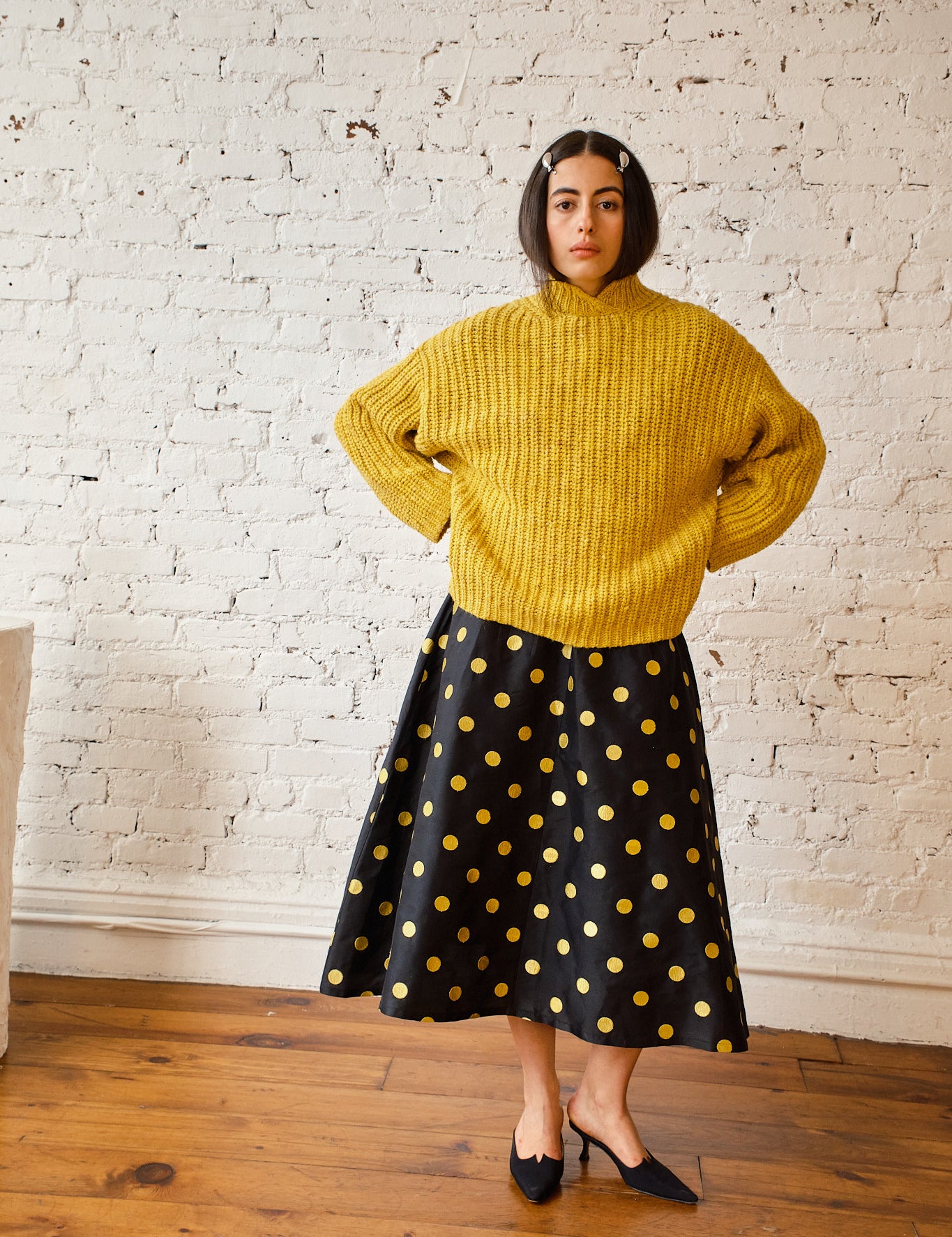 Sy Tweed Pullover - Saffron