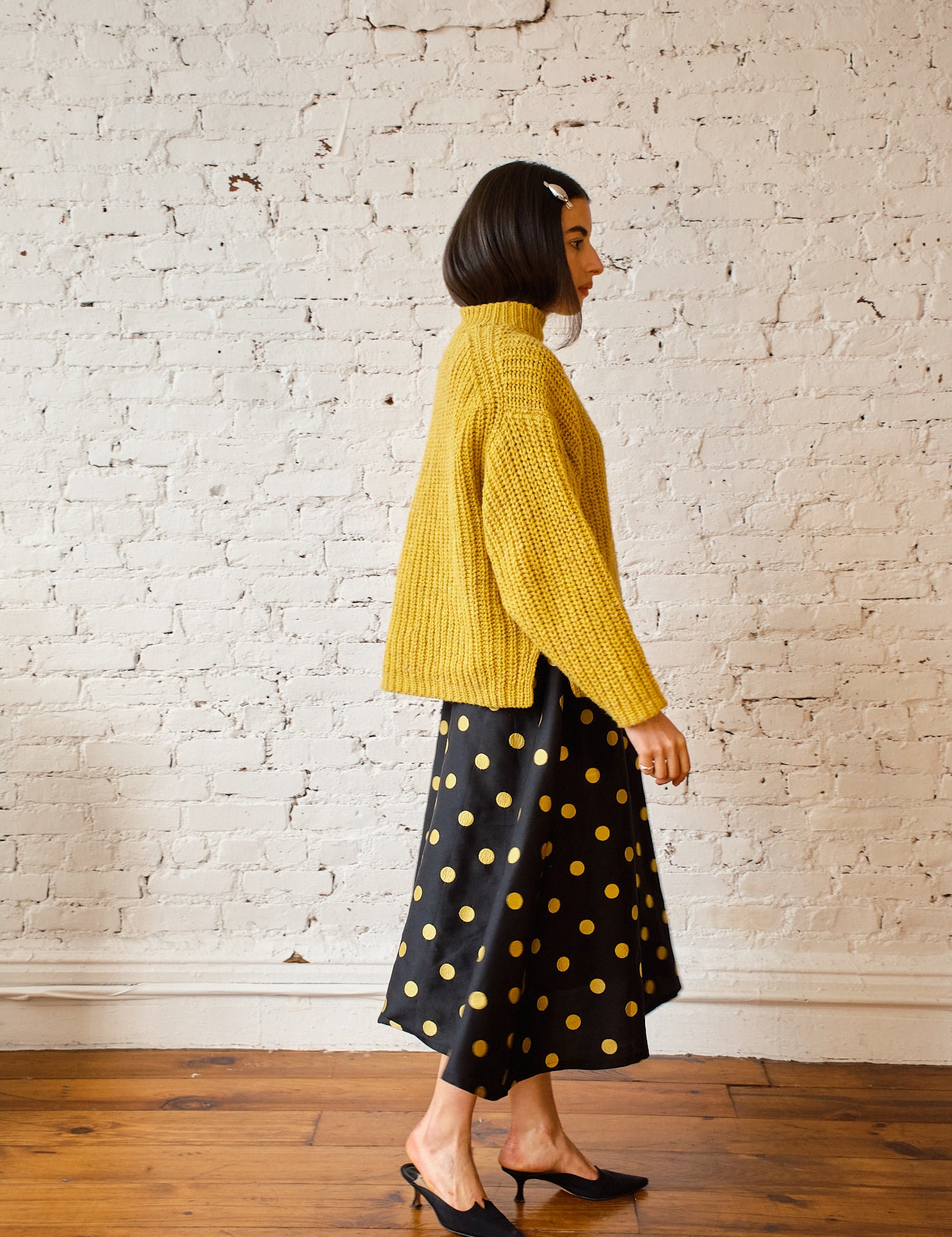 Sy Tweed Pullover - Saffron, view 3