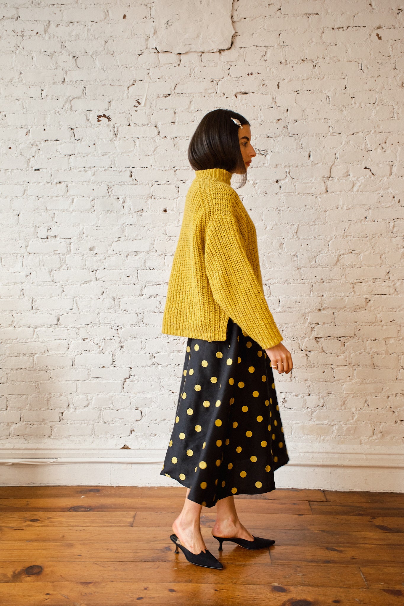 Sy Tweed Pullover - Saffron