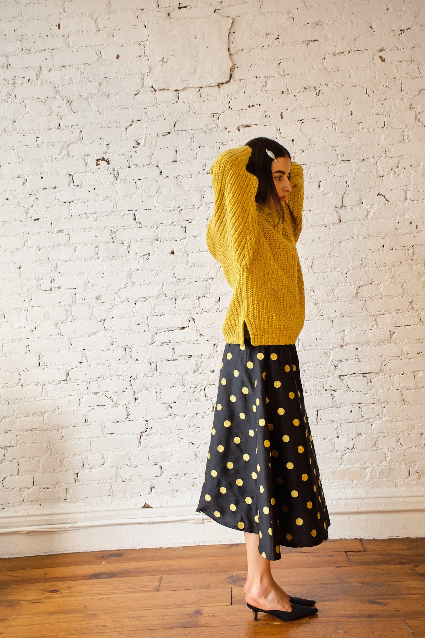 Sy Tweed Pullover - Saffron, view 4