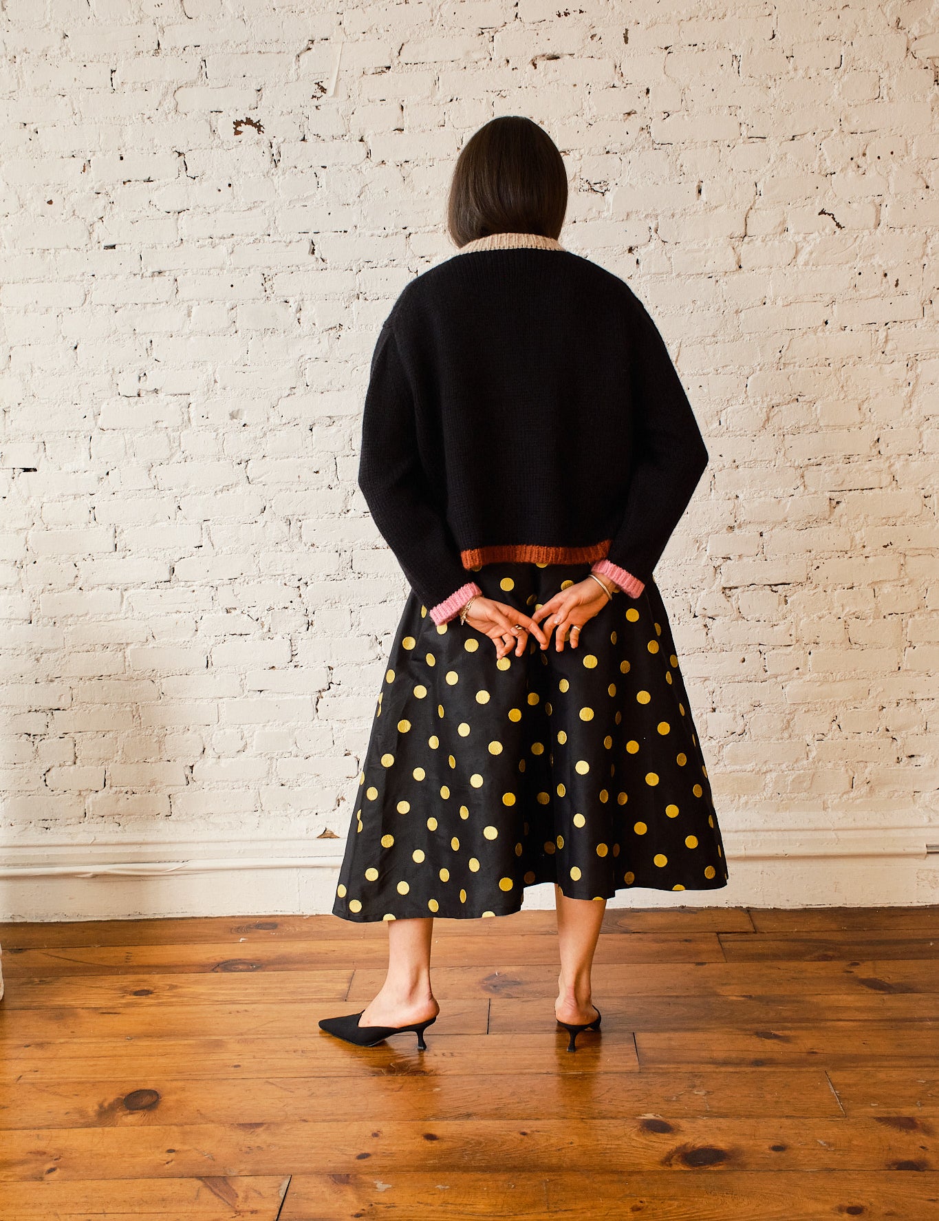 Sheba Cardigan Sweater - Black Colorblock, view 5