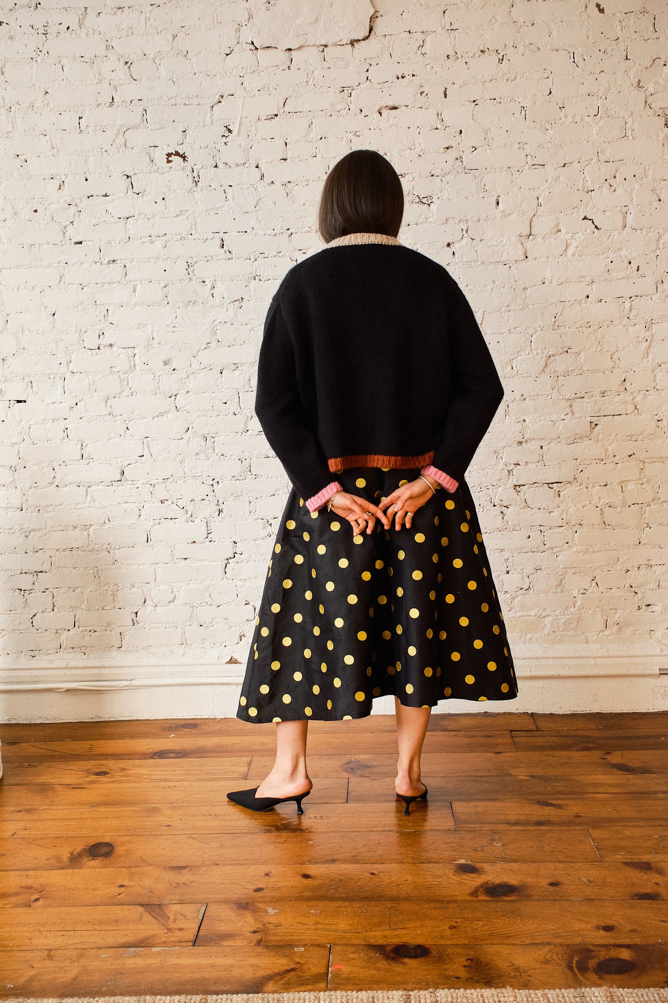 Sheba Cardigan Sweater - Black Colorblock