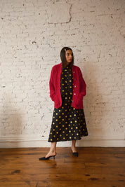 Sybil Tweed Cardigan - Garnet