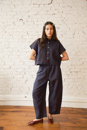 Corso Buttondown Cotton/Linen - Midnight