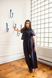 Corso Buttondown Cotton/Linen - Midnight