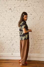 Dylan Shirt Cotton/Silk- Houndstooth Green