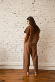 Corso Buttondown Cotton/Linen - Cocoa