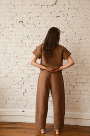Corso Buttondown Cotton/Linen - Cocoa